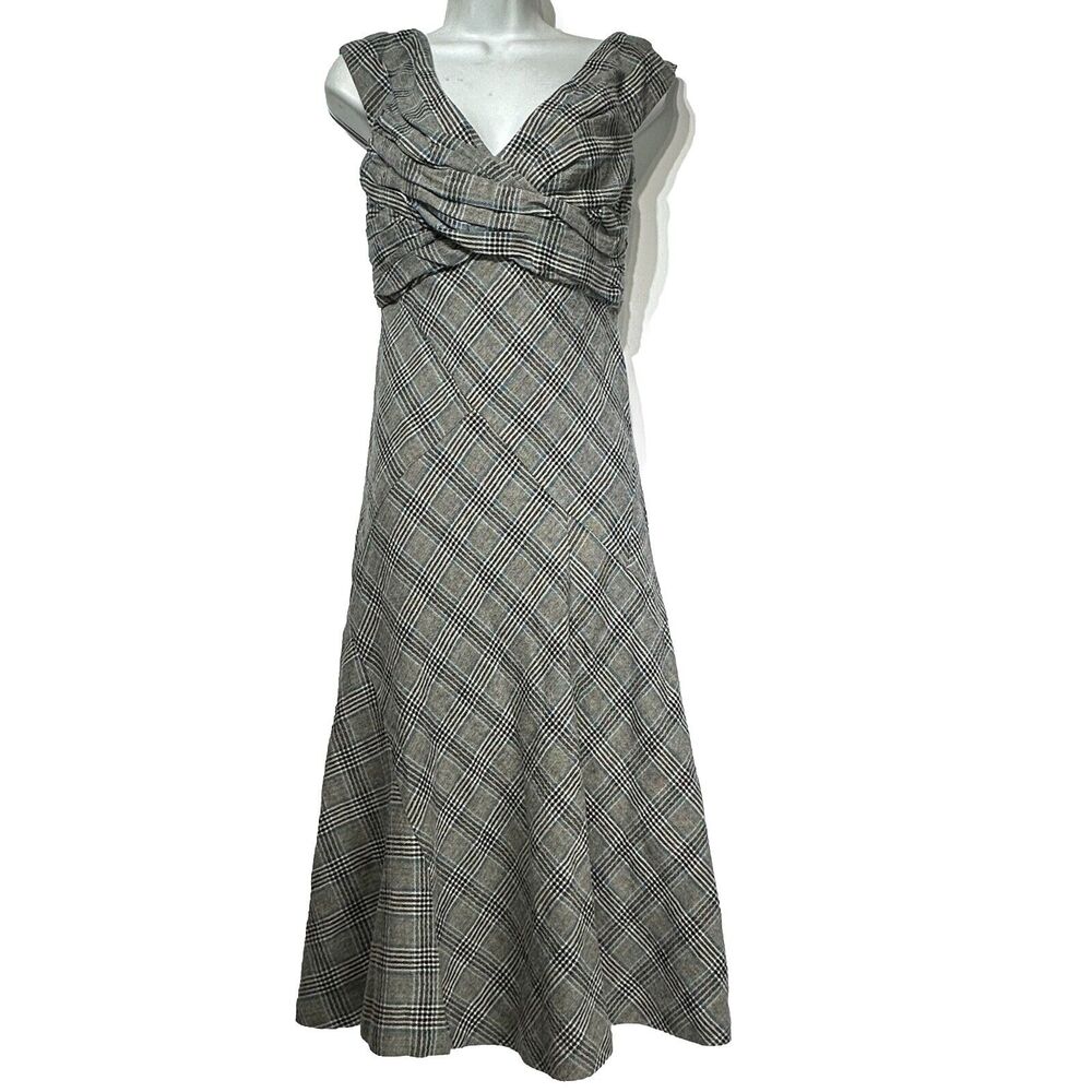 marc jacobs wool plaid sleeveless midi dress Size 2